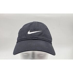 Nike Child's‎ Baseball Cap Hat Adjustable Anthracite Gray/White Swoosh Size 4-7